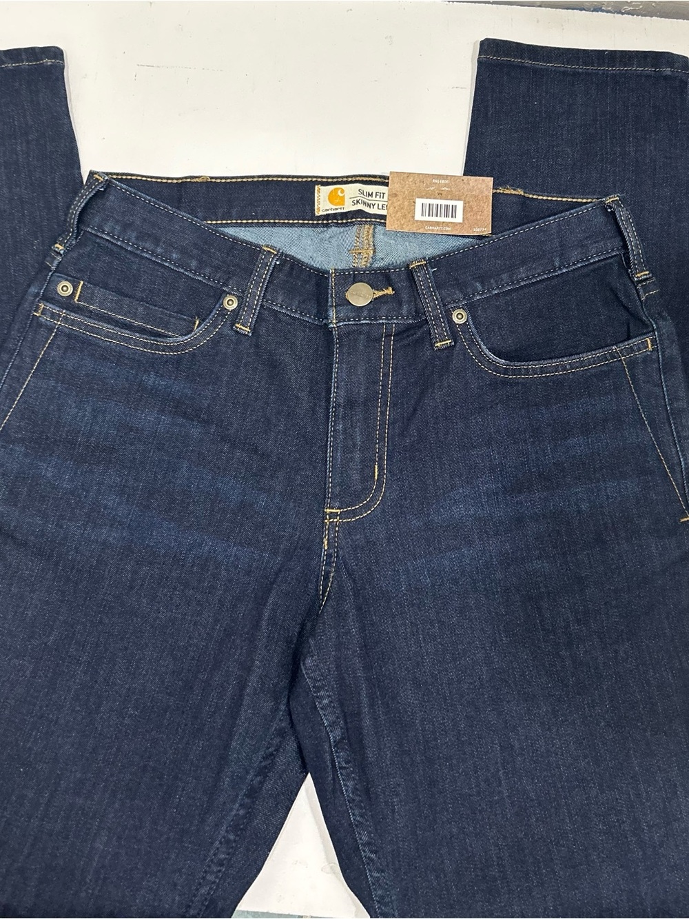 Carhartt Slim Straight Women Jeans in Dark Indigo